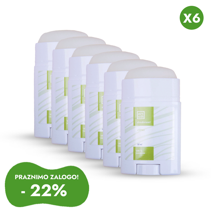 Naravni deodorant Citrus - Polletni paket (X6)