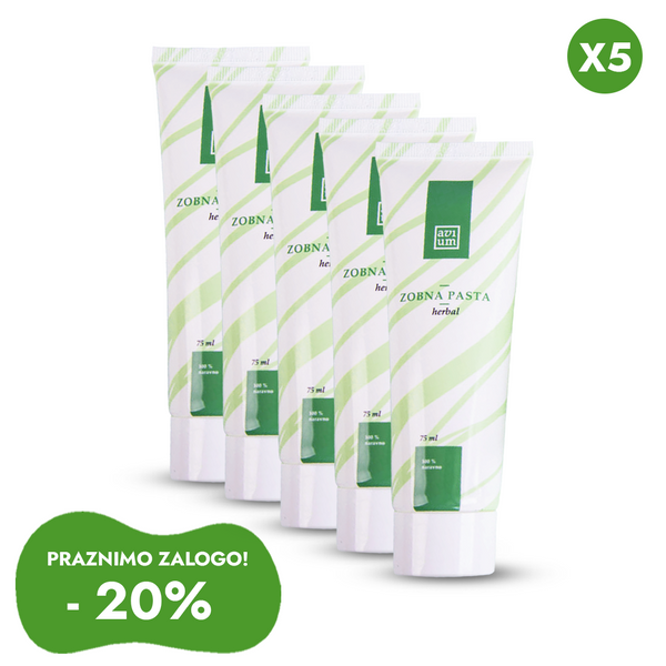 Balíček 4+1 zdarma Prírodná zubná pasta Herbal