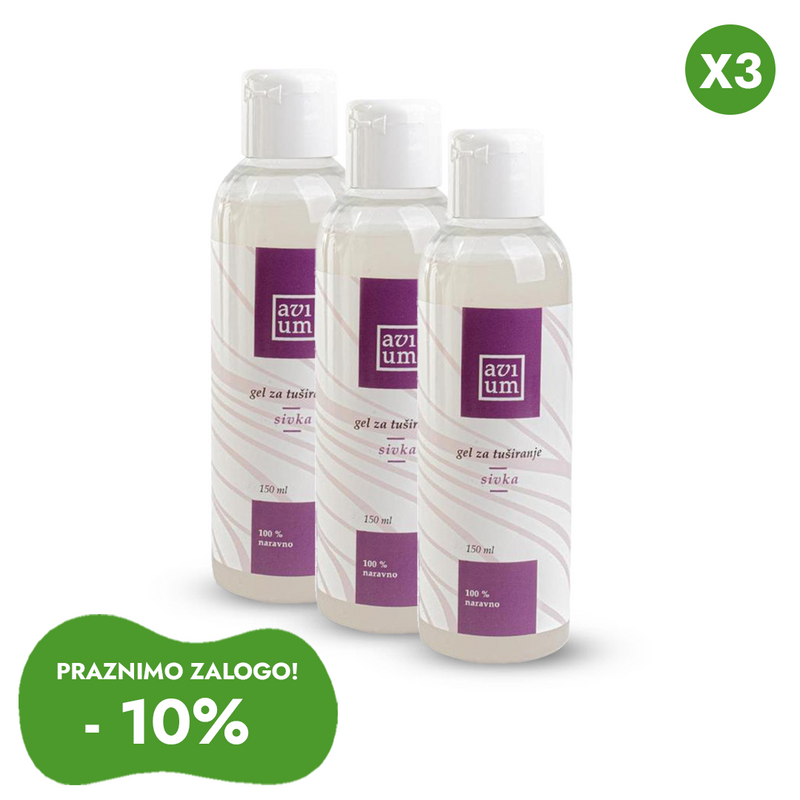 Balenie 3x Prírodný sprchový gél Levanduľa