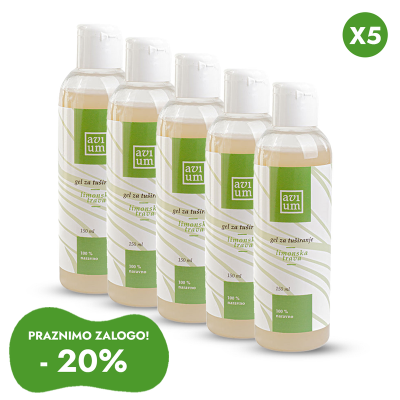 Balenie 5v1 Prírodný sprchový gél Citrónová tráva